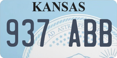 KS license plate 937ABB