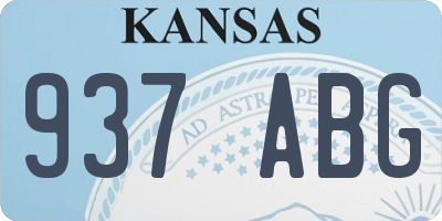 KS license plate 937ABG