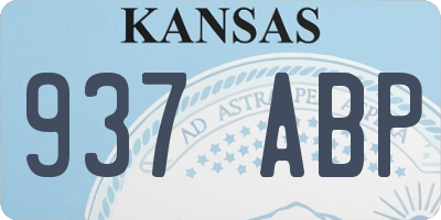 KS license plate 937ABP