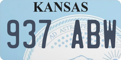 KS license plate 937ABW