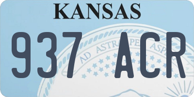 KS license plate 937ACR