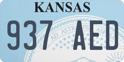 KS license plate 937AED