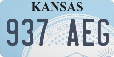 KS license plate 937AEG