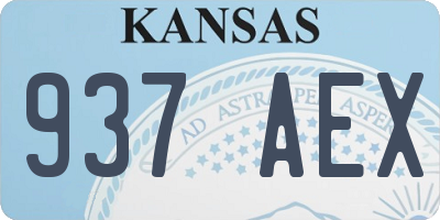 KS license plate 937AEX