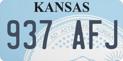 KS license plate 937AFJ