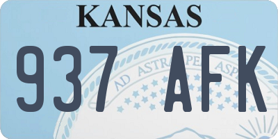 KS license plate 937AFK