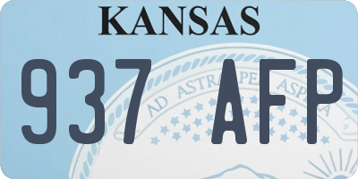 KS license plate 937AFP