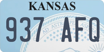 KS license plate 937AFQ