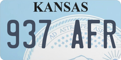KS license plate 937AFR