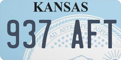 KS license plate 937AFT