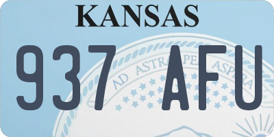 KS license plate 937AFU