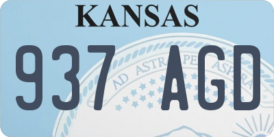 KS license plate 937AGD
