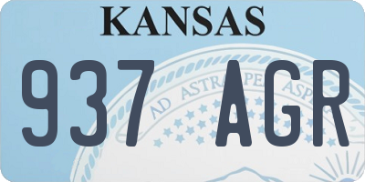 KS license plate 937AGR