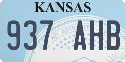 KS license plate 937AHB