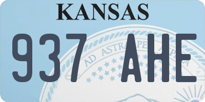 KS license plate 937AHE