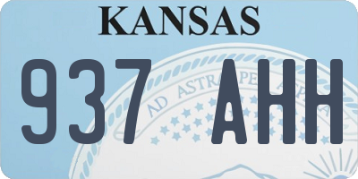 KS license plate 937AHH