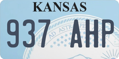 KS license plate 937AHP