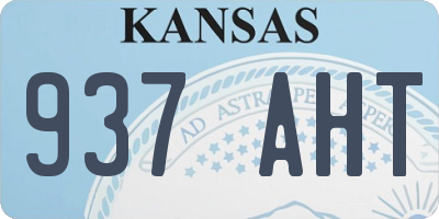 KS license plate 937AHT