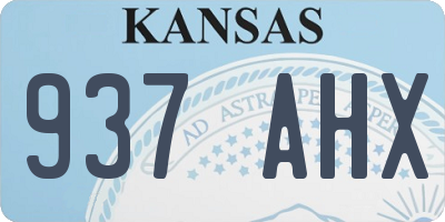 KS license plate 937AHX