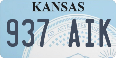 KS license plate 937AIK