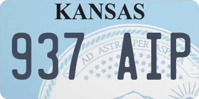 KS license plate 937AIP