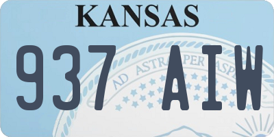 KS license plate 937AIW