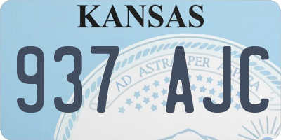 KS license plate 937AJC