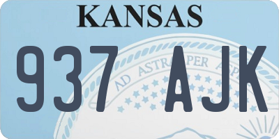 KS license plate 937AJK