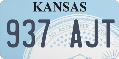 KS license plate 937AJT