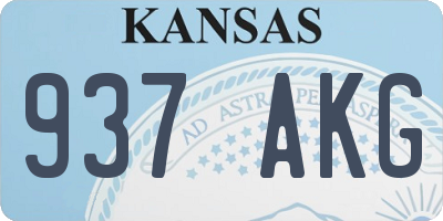 KS license plate 937AKG