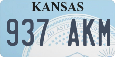 KS license plate 937AKM