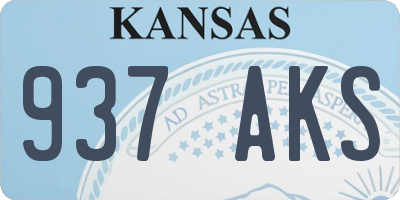 KS license plate 937AKS
