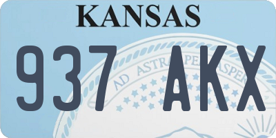 KS license plate 937AKX
