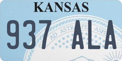 KS license plate 937ALA