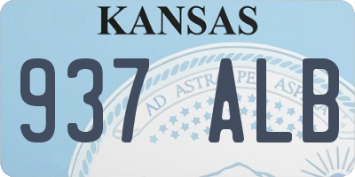 KS license plate 937ALB