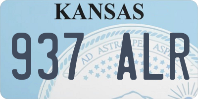 KS license plate 937ALR