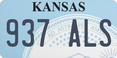 KS license plate 937ALS