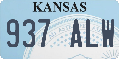 KS license plate 937ALW