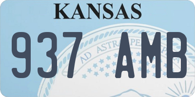 KS license plate 937AMB