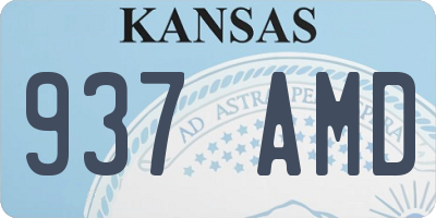 KS license plate 937AMD