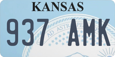 KS license plate 937AMK