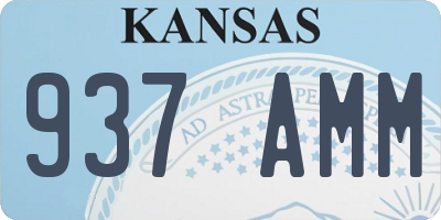 KS license plate 937AMM