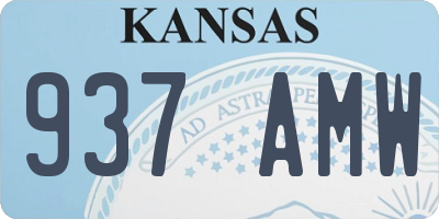 KS license plate 937AMW
