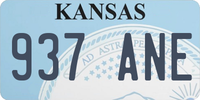 KS license plate 937ANE