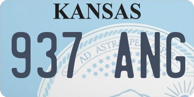 KS license plate 937ANG