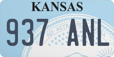 KS license plate 937ANL