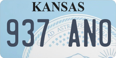 KS license plate 937ANO