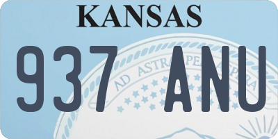 KS license plate 937ANU