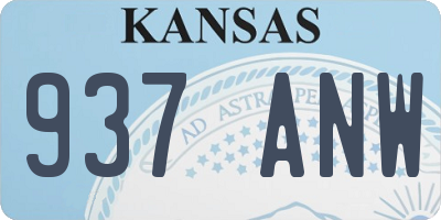 KS license plate 937ANW