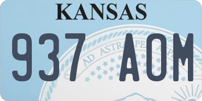 KS license plate 937AOM